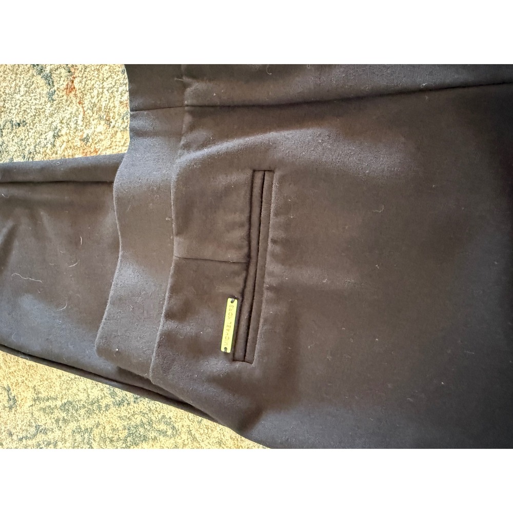 Michael Kors Black Pull On Leggings Gold Logo Plaque Stretch Pants Small - Picture 4 of 5